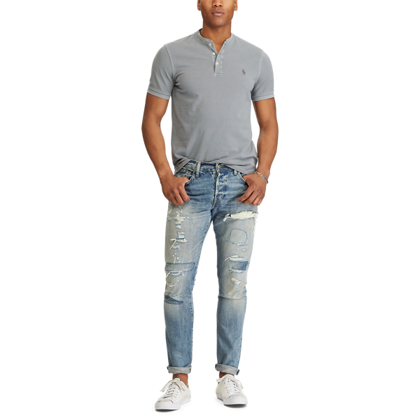 Perfect Grey Featherweight Mesh Henley Polo Ralph Lauren 2