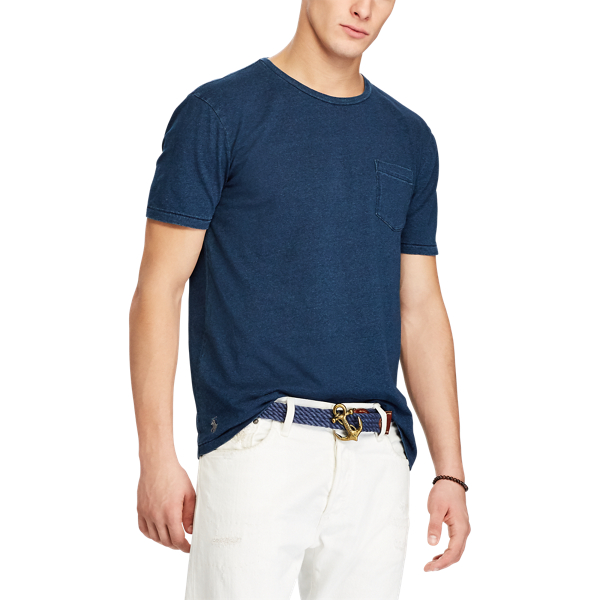 Dark Indigo Custom Slim Fit Cotton T-Shirt Polo Ralph Lauren 4
