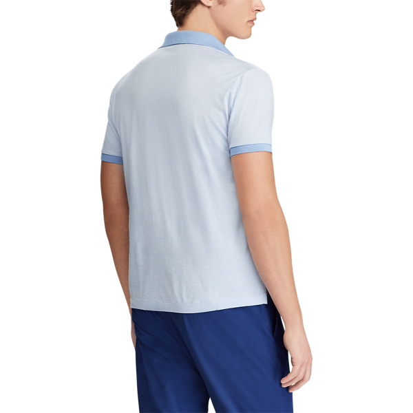 Dress Shirt Blue/White Custom Slim Fit Jersey Polo Polo Ralph Lauren 4