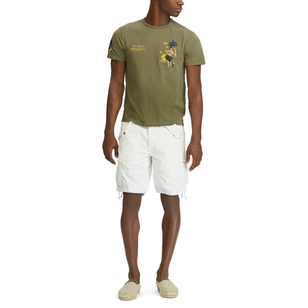 T-shirt ultra cintr&eacute; en coton Polo Ralph Lauren en Canopy Olive 3