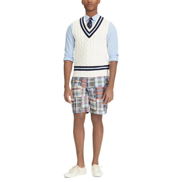Cream And Blue Cotton Cricket Sweater Vest Polo Ralph Lauren 3
