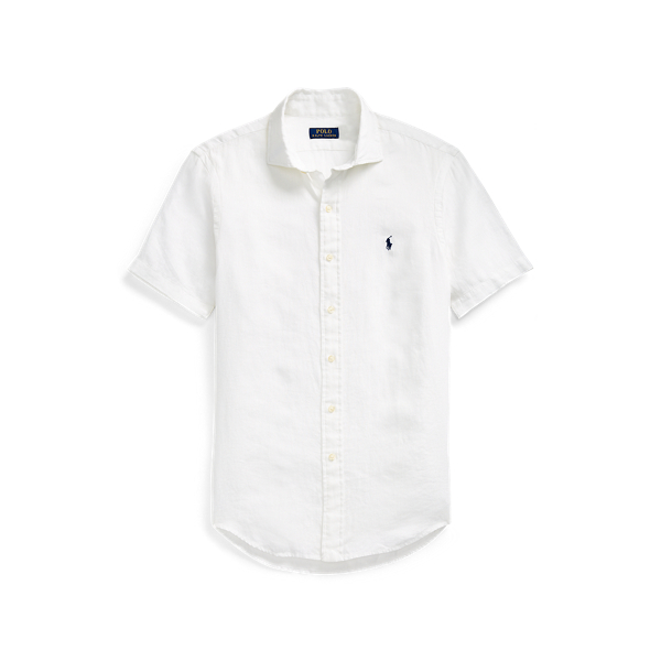 White Chemise sport en lin coupe classique Polo Ralph Lauren 1