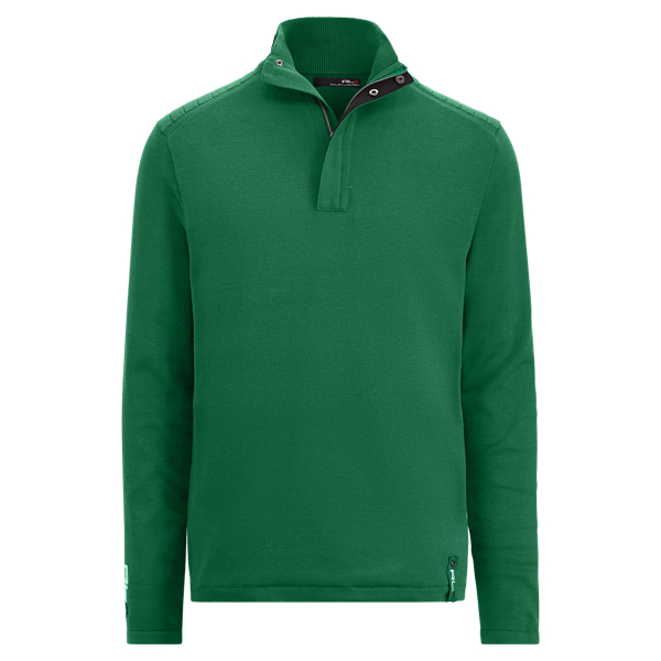 Cotton-Blend Half-Zip Sweater