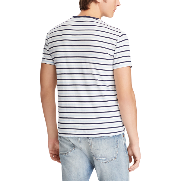 Austin Blue Multi Custom Slim Fit Cotton T-Shirt Polo Ralph Lauren 4