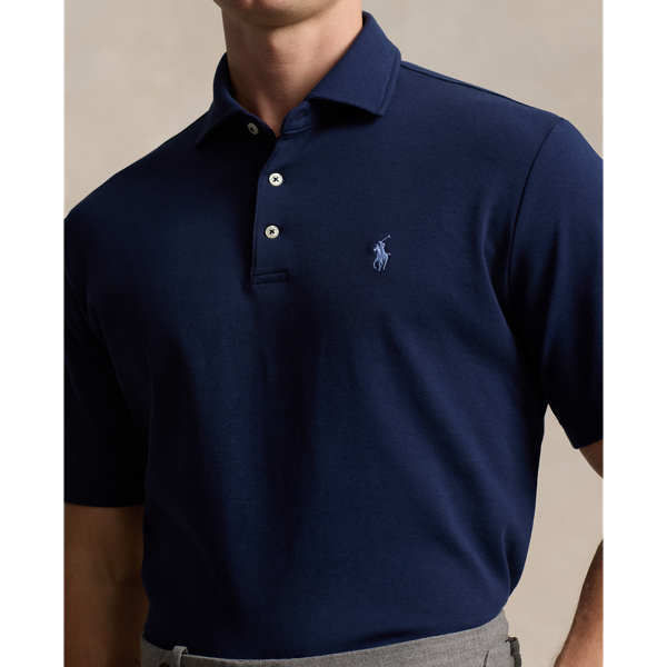 Polo coupe classique en coton doux Polo Ralph Lauren en Marine raffin&eacute; 7