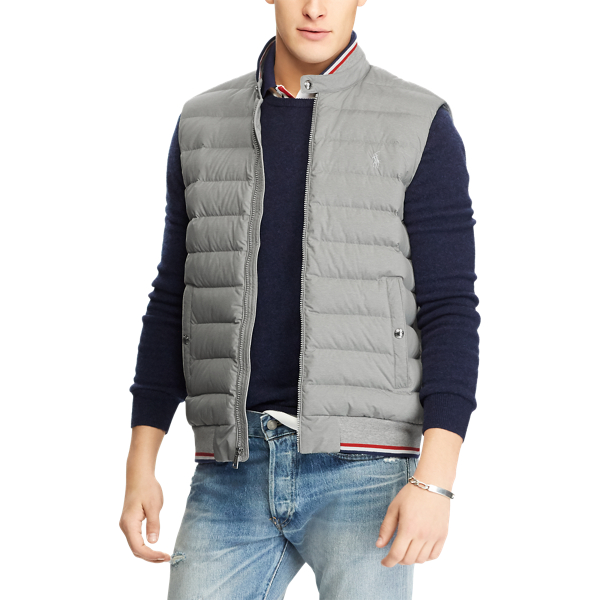 Andover Heather Down-Panel Double-Knit Vest Polo Ralph Lauren 4