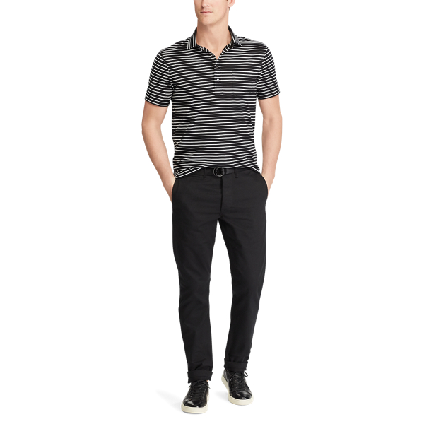 Straight-Fit Selvedge-Chino Polo Ralph Lauren in Black 2