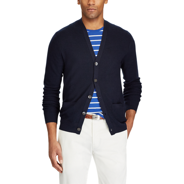 Aviator Navy Merino-Silk-Cashmere Cardigan Polo Ralph Lauren 3