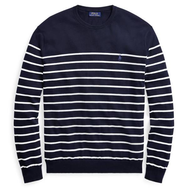 Pull en coton rayé
