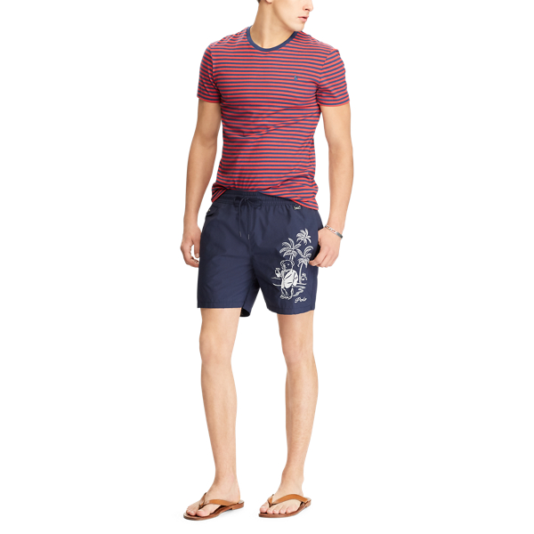 Hunter Navy W/ Emb 5&frac12;-Inch Polo Bear Swim Trunk Polo Ralph Lauren 4