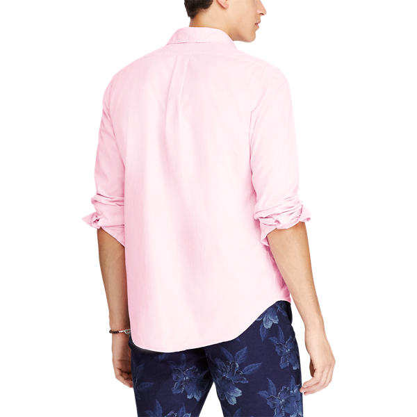 Carmel Pink Slim Fit Twill Shirt Polo Ralph Lauren 5
