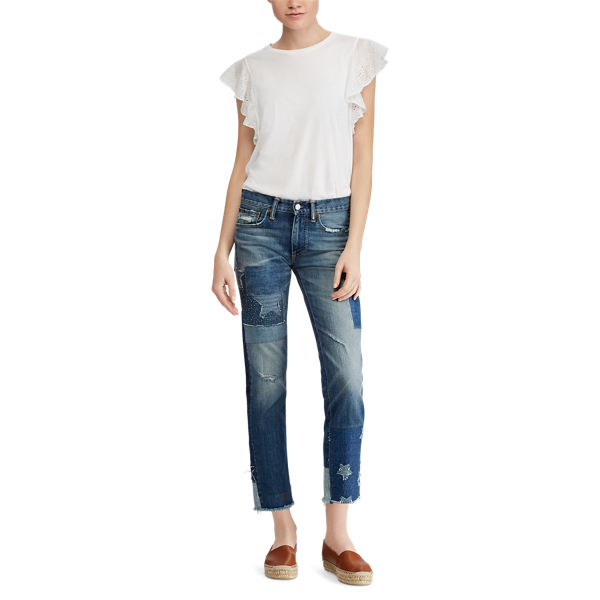 Medium Indigo Waverly Straight Crop Jean Polo Ralph Lauren 4