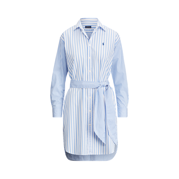 Gestreiftes Hemdkleid aus Baumwolle Polo Ralph Lauren in Chopin-Blau/Wei&szlig; gestreift 2