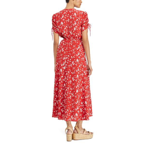 Dutch Nautical Print Crepe Wrap Dress Polo Ralph Lauren 4