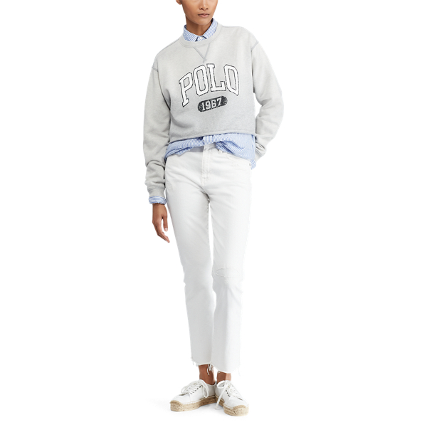 Andover Heather Polo Cropped Fleece Sweatshirt Polo Ralph Lauren 4