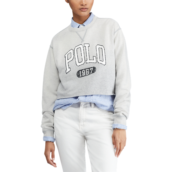 Andover Heather Polo Cropped Fleece Sweatshirt Polo Ralph Lauren 5