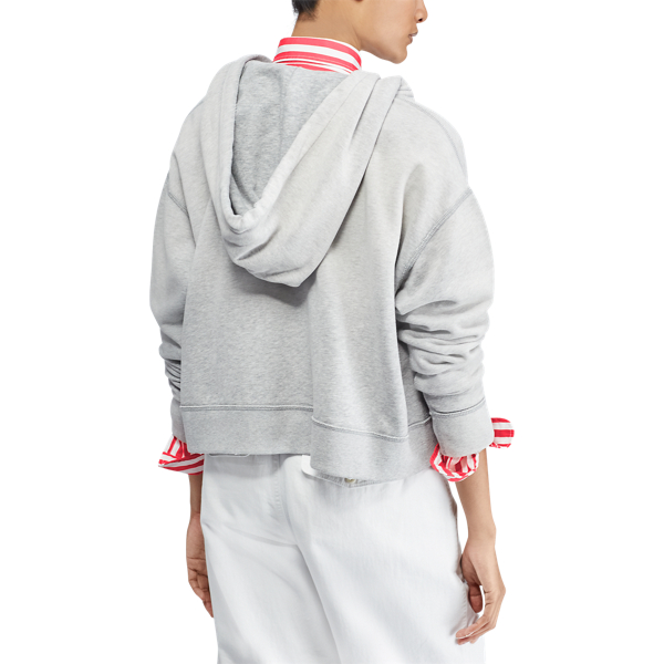 Sweat zipp&eacute; raccourci en molleton Polo Ralph Lauren en Chin&eacute; Andover 5