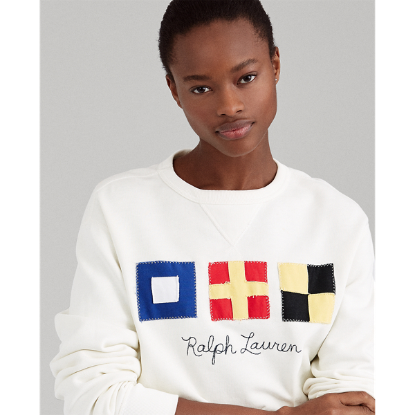 Flag Patch Fleece Sweatshirt Ralph Lauren UK