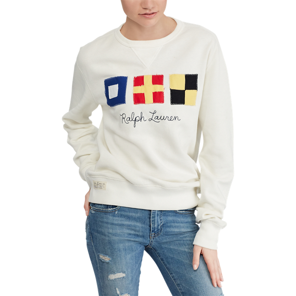 Flag Patch Fleece Sweatshirt Polo Ralph Lauren em Nevis 5