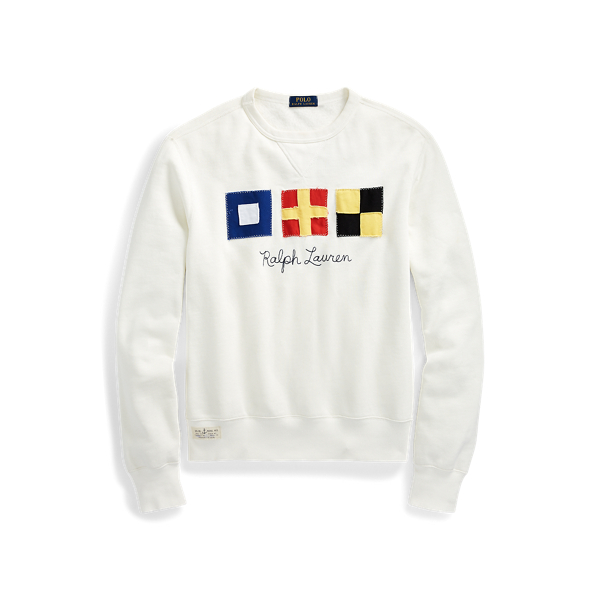 Flag Patch Fleece Sweatshirt Polo Ralph Lauren em Nevis 2