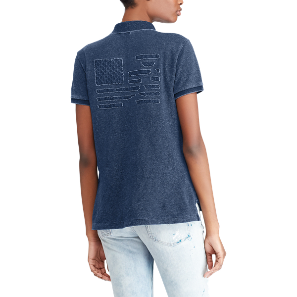 Polo &agrave; drapeau coupe classique Polo Ralph Lauren en Indigo fonc&eacute; 5