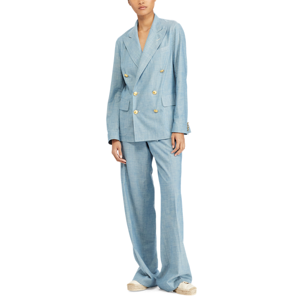 Blue Chambray Blazer Polo Ralph Lauren 3