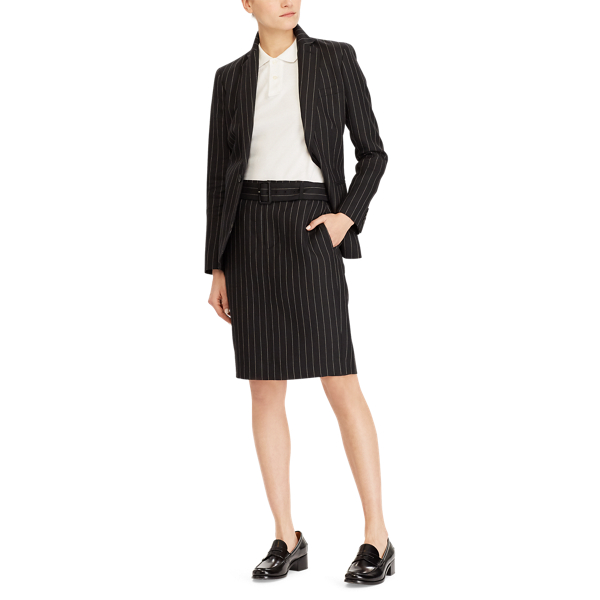 Black/Cream Pinstripe Pinstripe Linen-Wool Jacket Polo Ralph Lauren 4
