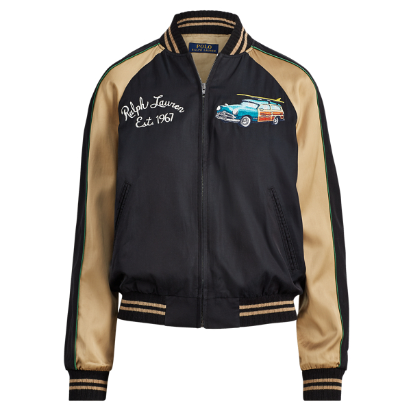 Bomber Hawa&iuml; en satin Polo Ralph Lauren en 1