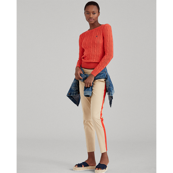 Side-Stripe Stretch Twill Pant for Women Ralph Lauren® IS