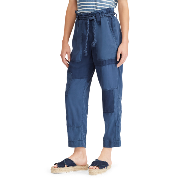 Patchwork Straight-Leg Pant Polo Ralph Lauren in Indigo Multi 5