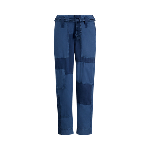 Patchwork Straight-Leg Pant Polo Ralph Lauren in Indigo Multi 2