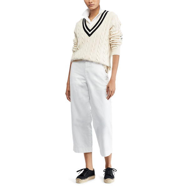 Pantaloni corti a gamba larga Polo Ralph Lauren in Bianco 4