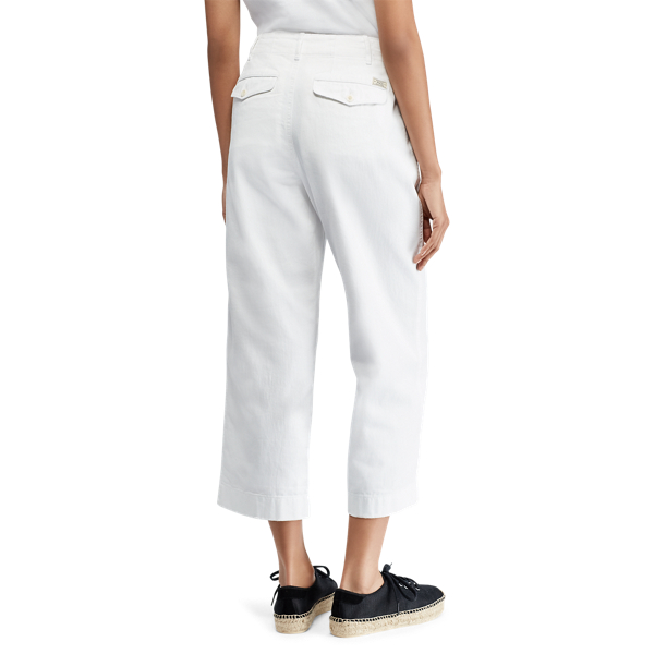 Pantaloni corti a gamba larga Polo Ralph Lauren in Bianco 6