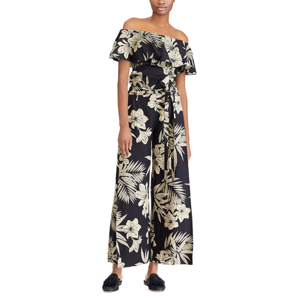 Hawaiian Floral Linen-Blend Wide-Leg Pant Polo Ralph Lauren 3