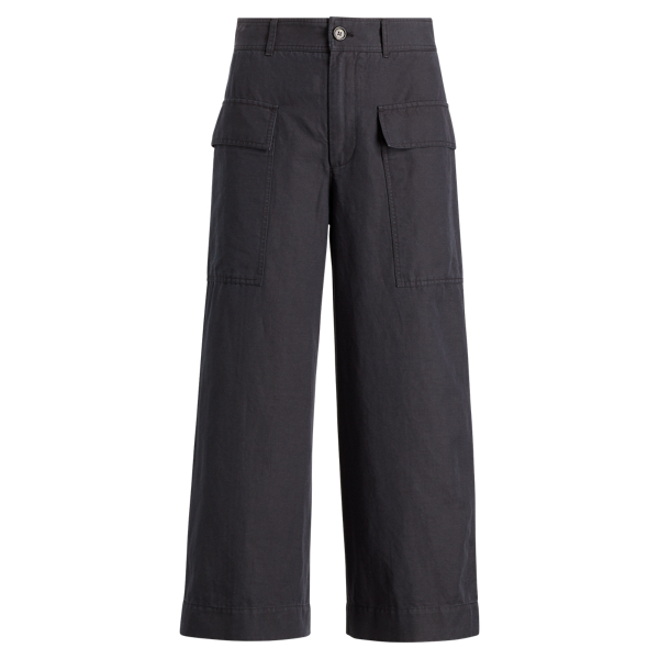 Cotton-Linen Wide-Leg Pant Polo Ralph Lauren 1