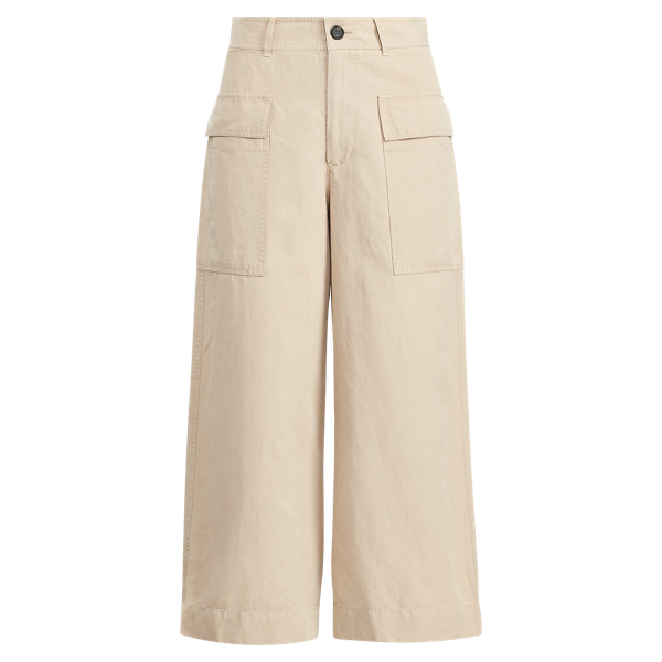 Cotton-Linen Wide-Leg Pant Polo Ralph Lauren 1