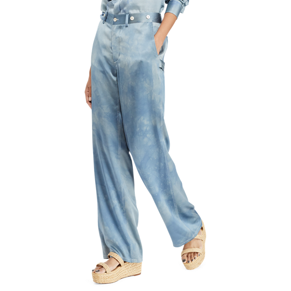 Seidenhose mit weitem Bein Polo Ralph Lauren in Knüpfbatik – Harbour Island 4