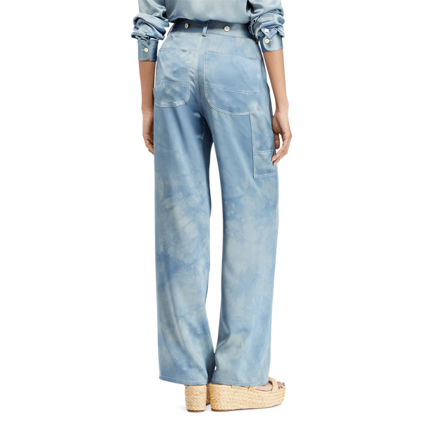 Seidenhose mit weitem Bein Polo Ralph Lauren in Knüpfbatik – Harbour Island 5