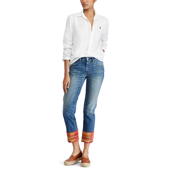 Relaxed Fit Linen Shirt Polo Ralph Lauren em White 4