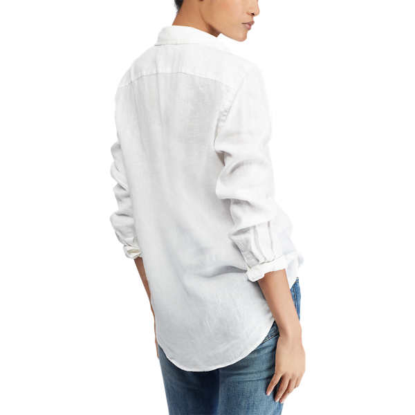 Relaxed Fit Linen Shirt Polo Ralph Lauren em White 6