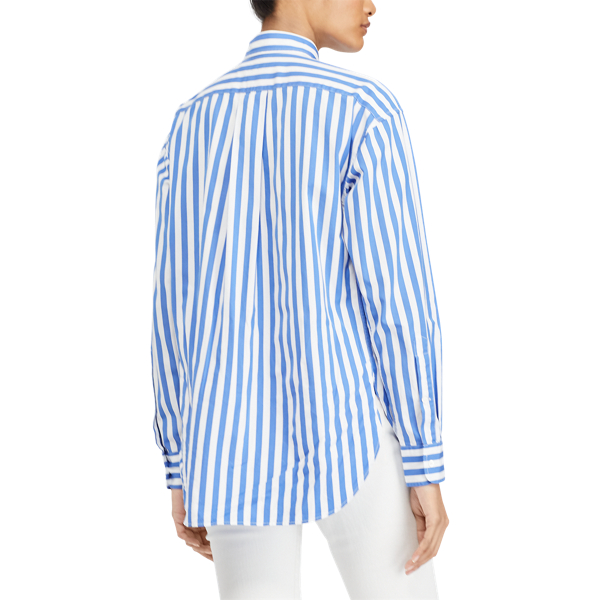 Maidstone Blue/White Bengal-Stripe Cotton Shirt Polo Ralph Lauren 4