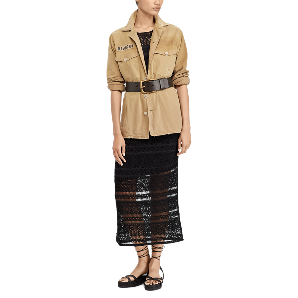 Camicia militare in cotone Polo Ralph Lauren in Color cuoio monumento 2