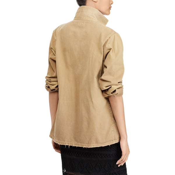 Camicia militare in cotone Polo Ralph Lauren in Color cuoio monumento 4