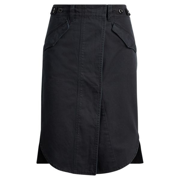Slit-Front Satin Utility Skirt Polo Ralph Lauren 1