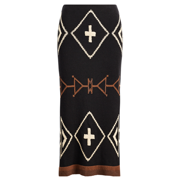 Geometric Linen-Blend Skirt Polo Ralph Lauren em 1