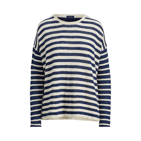 Gestreifter Leinenpullover