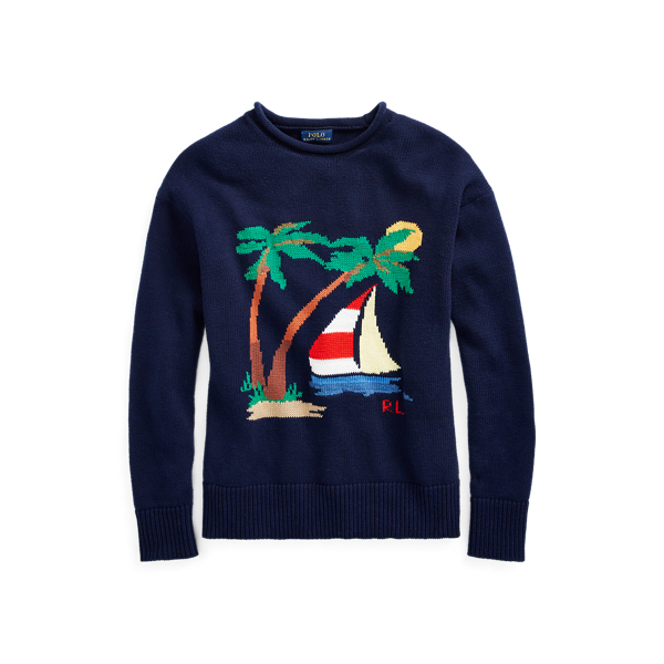 Baumwollpullover mit Segelboot Polo Ralph Lauren in Navy multi 2
