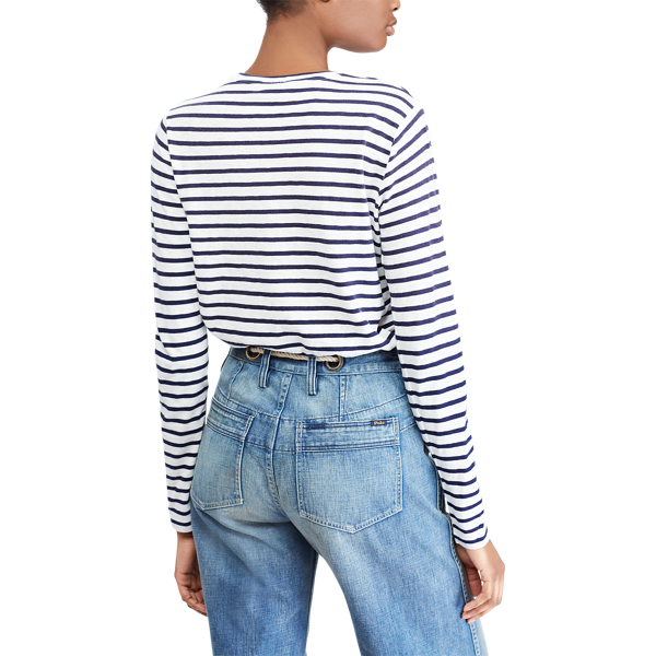 Gestreiftes Langarm-T-Shirt Polo Ralph Lauren in Cruise Navy/Nevis 6