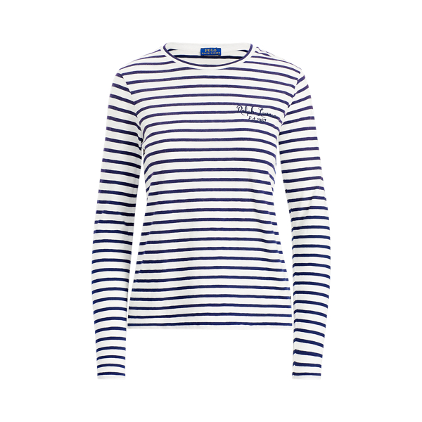 Ralph lauren striped long sleeve t shirt clearance