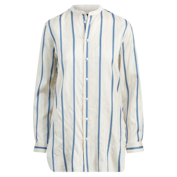 Striped Silk Button-Down Shirt Polo Ralph Lauren 1